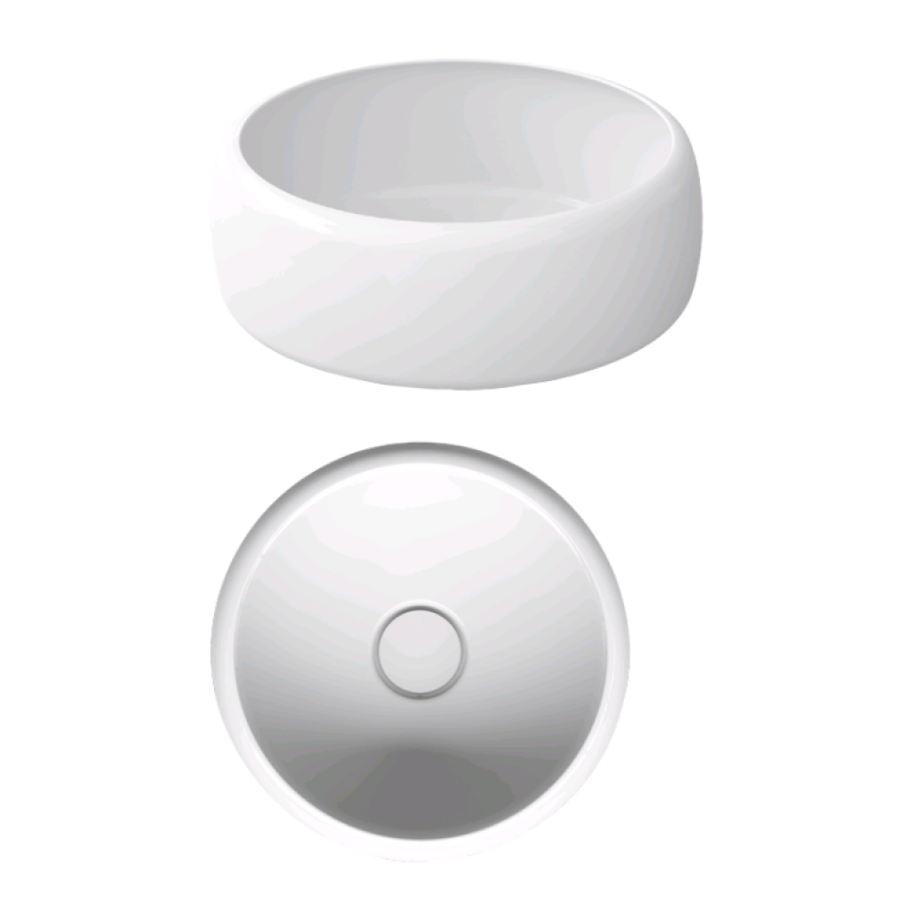 Раковина, Bette, BetteCurve, шгв 420*420*115, отверстия для смесителя-отсутствуют, цвет-Blue Satin matt