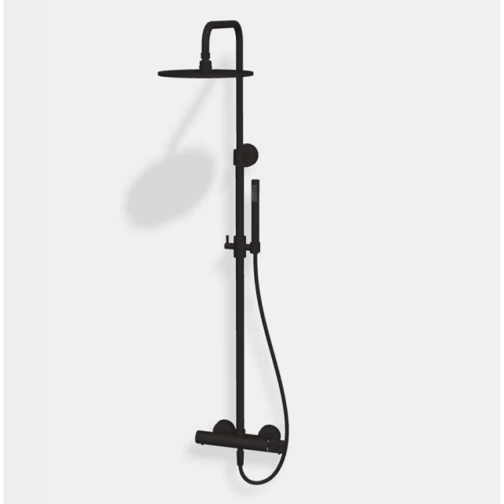 Душевая стойка, Fima Carlo Frattini, Shower column, G COLLECTION, цвет-черный хром