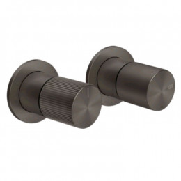 Смеситель для душа, Gessi, Habito Rigato, на 2 потребителя, цвет-Black Metal Brushed PVD