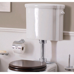 Сливной бачок, Scarabeo, Castellana, шгв 460*190*410, цвет-белый/хром