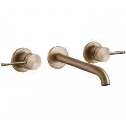 Смеситель для раковины, Gessi, 316 Meccanica, цвет-Warm Bronze Brushed PVD
