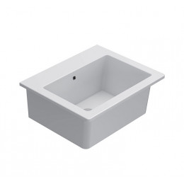 Раковина, Globo, FORTY3, шгв 600*500*250, отверстия для смесителя-отсутствуют, цвет-белый