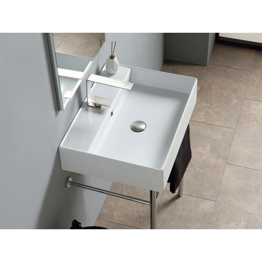 Раковина, Scarabeo, Teorema 2.0, шгв 600*460*145, отверстия для смесителя-1, цвет-белый