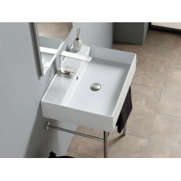 Раковина, Scarabeo, Teorema 2.0, шгв 600*460*145, отверстия для смесителя-1, цвет-белый