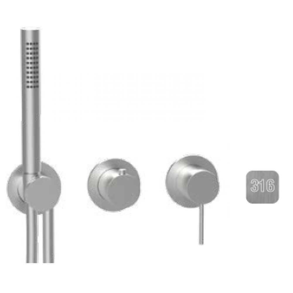 Смеситель для душа, Almar, 316 Stainless Steel, на 2/3 потребителя, цвет-Stainless Steel AISI 316 (Товар заказной, возврату не подлежит)