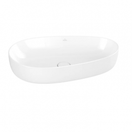 Раковина, Villeroy&Boch, Antao, шгв 650*400*145, отверстия для смесителя-отсутствуют, CeramicPlus, цвет-камень белый