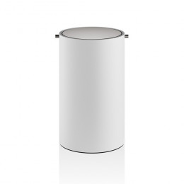 Ведро, Decor Walther, Stone, BEMD, шгв 185*185*300, цвет-сталь матовая/белый матовый