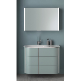 Зеркальный шкаф, Burg, Lavo 2.0, левосторонний, шгв 1014*160*655, цвет корпуса/ручки-Velvet walnut decor/black