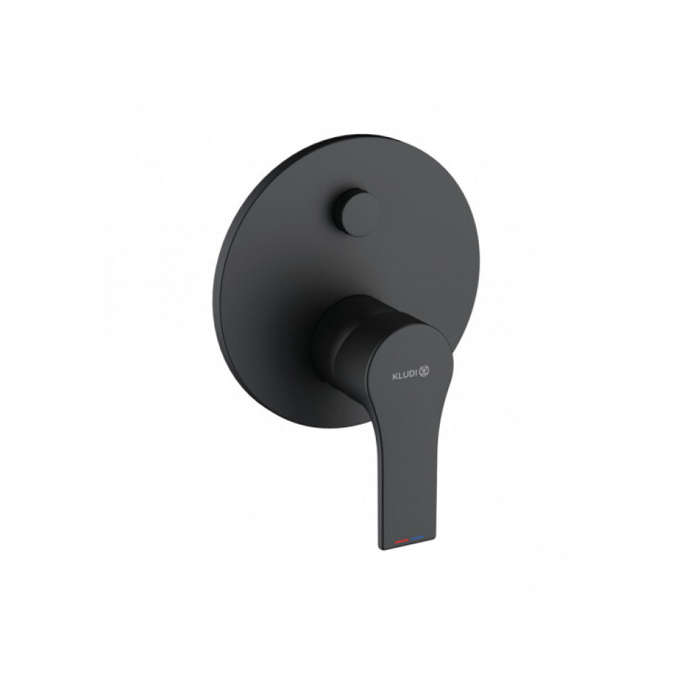 Смеситель для душа, Kludi, ZENTA SL, на 2 потребителя, цвет-черный матовый
