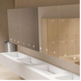 Зеркальный шкаф, Nofer, для встроенных модулей серии MUMO, шгв 900*263*900, цвет корпуса-белый