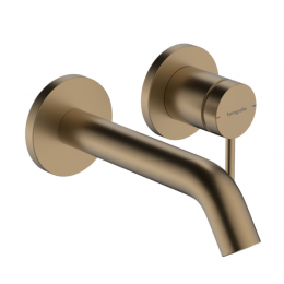 Смеситель для раковины, Hansgrohe, Tecturis S, цвет-шлифованная бронза