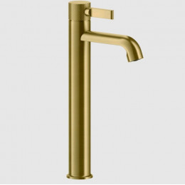 Смеситель для раковины, Gessi, Inciso, цвет-Brushed Gold PVD