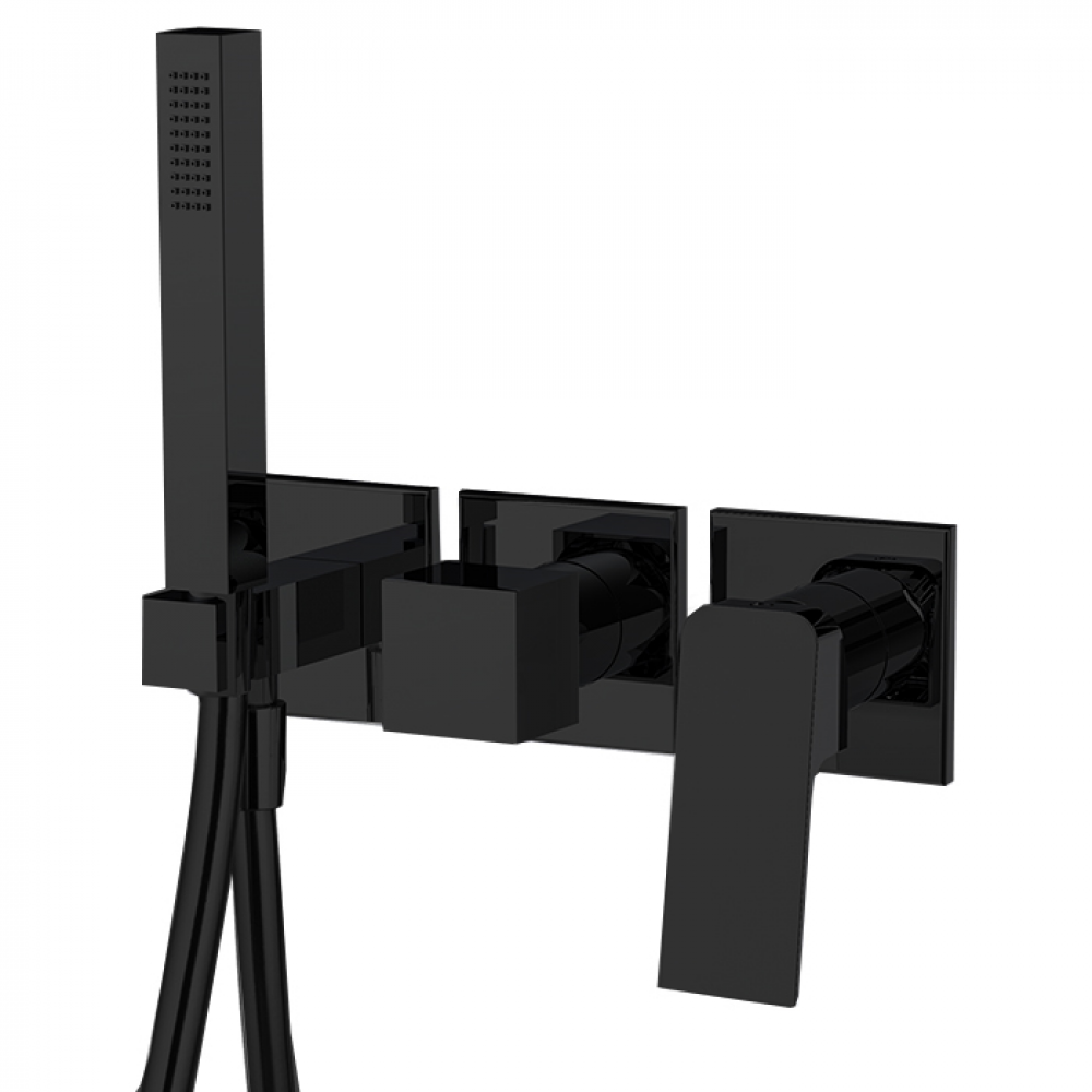 Смеситель для душа, Fima Carlo Frattini, Fit, на 2 потребителя, цвет-черный матовый