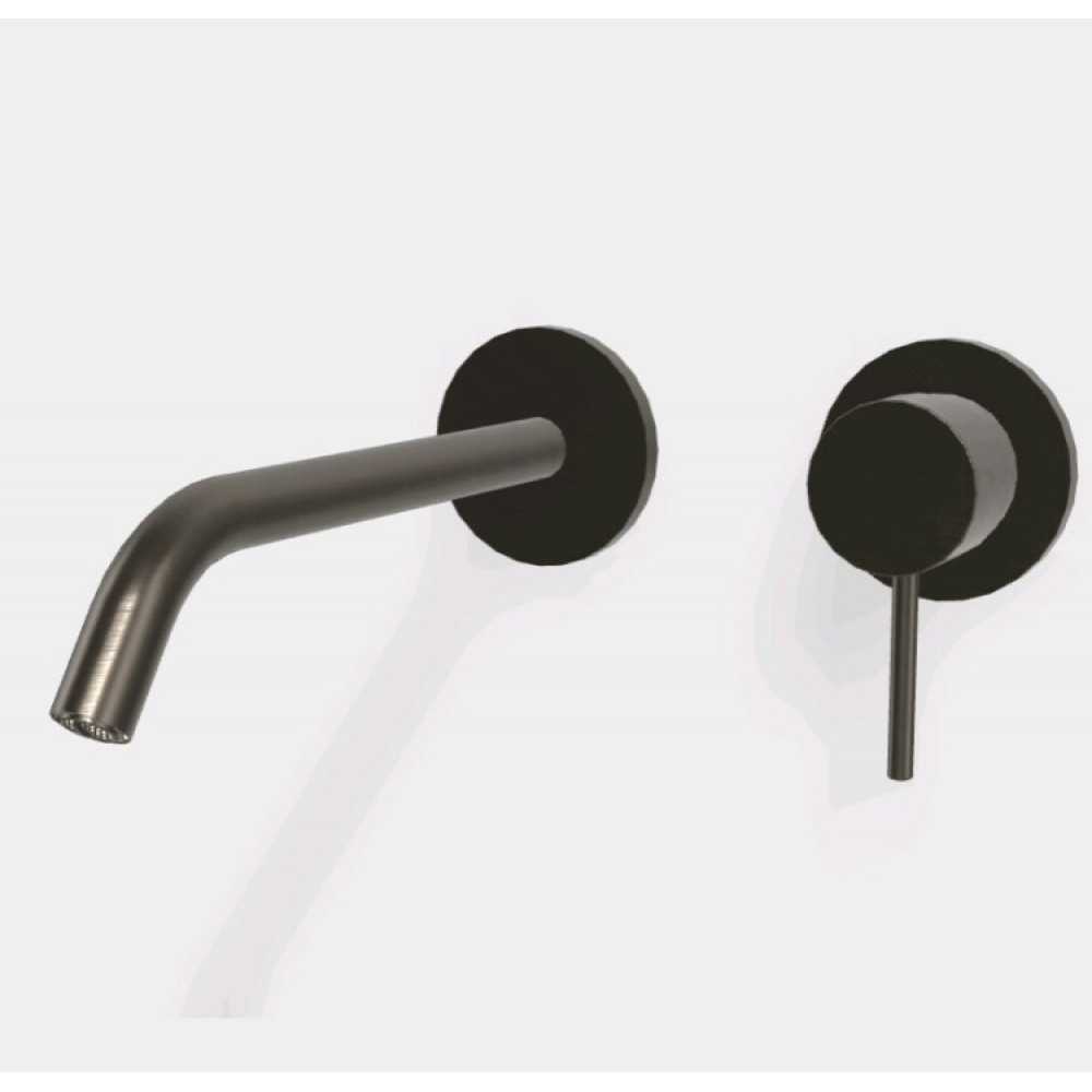 Смеситель для раковины, Fima Carlo Frattini, Spillo Up, цвет-черный хром брашированный