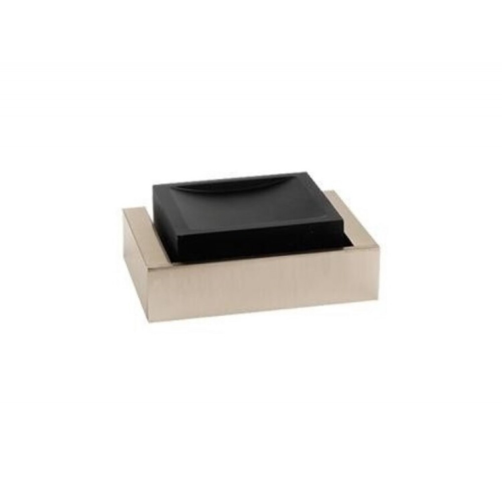 Мыльница, Gessi, Rettangolo, шгв 140*95*47, цвет-черный/хром