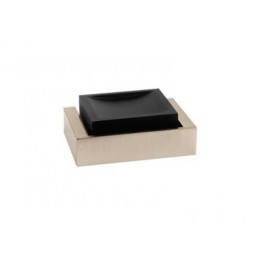 Мыльница, Gessi, Rettangolo, шгв 140*95*47, цвет-черный/хром