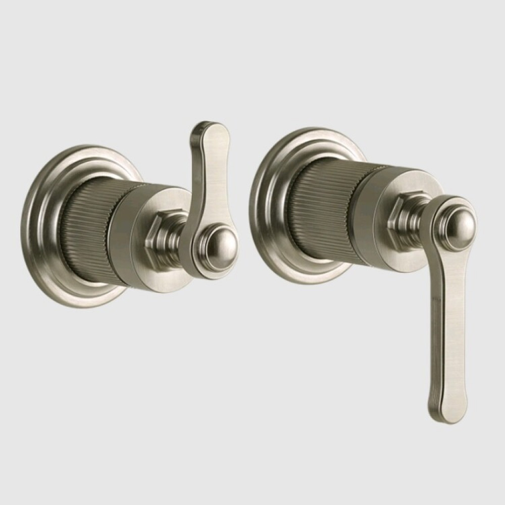 Смеситель для душа, Gessi, VENTI20, на 2 потребителя, цвет-Finox Brushed Nickel