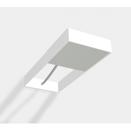 Верхний душ, Fima Carlo Frattini, Showerhead, цвет-белый матовый/хром