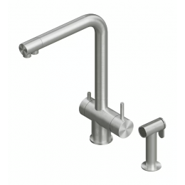 Смеситель для кухни, Quadro design, Idealaqua Inox, цвет-сталь брашированная