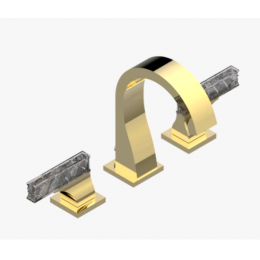 Смеситель для раковины, THG, Vegetal, для мрамора, цвет-золото светлое (Light Gold)