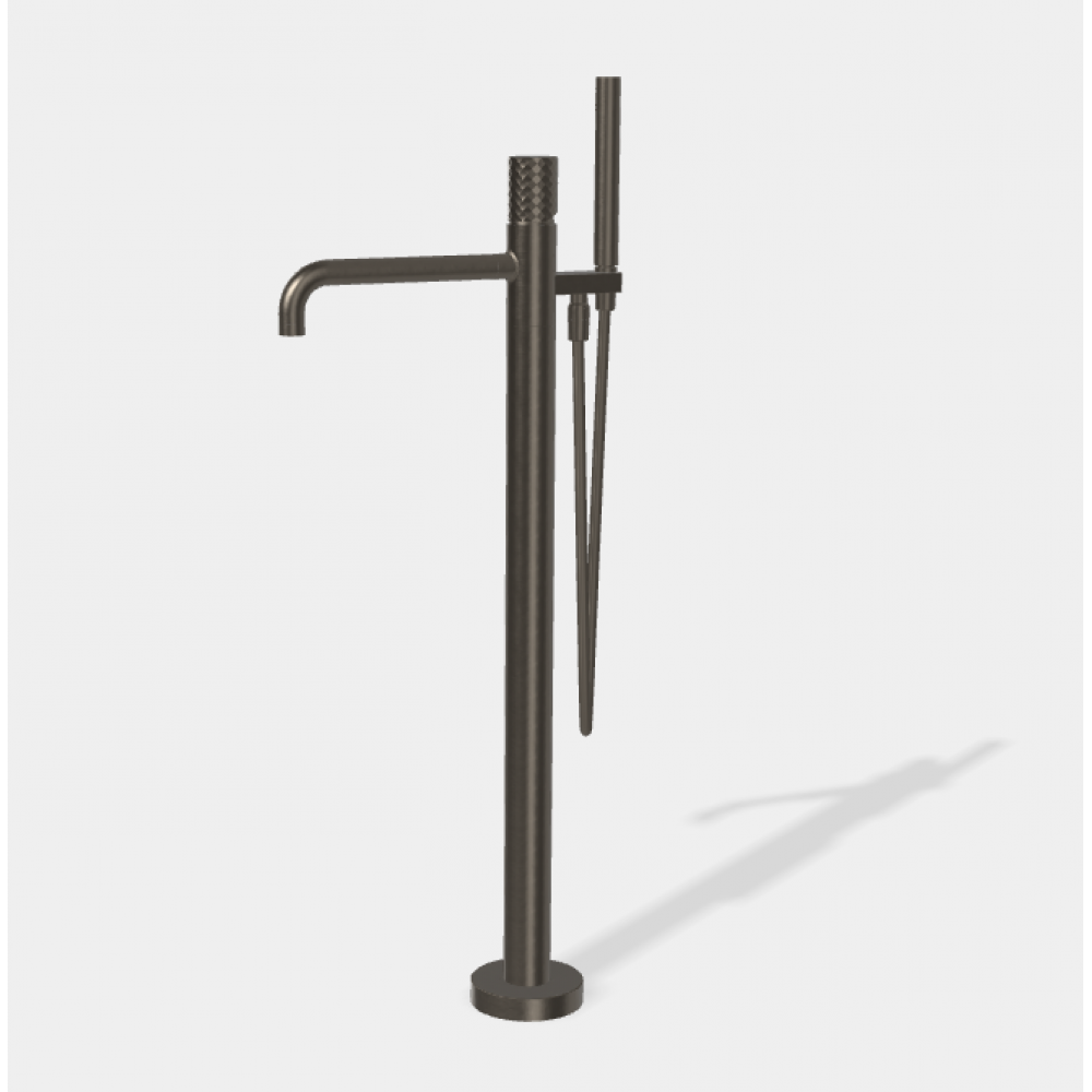 Смеситель для ванны и душа, Fima Carlo Frattini, Spillo Tech,  X COLLECTION, цвет-хром черный брашированный