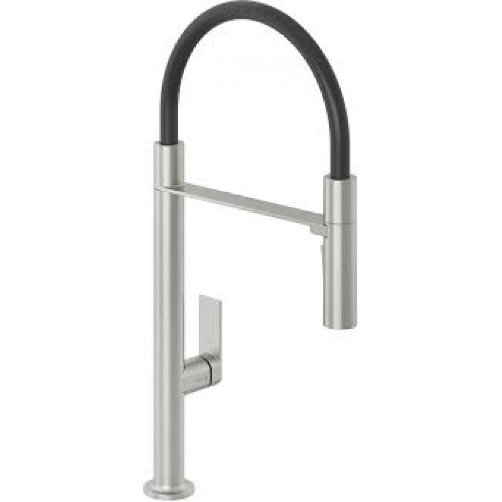 Смеситель для кухни, Kludi, QORD, цвет-никель брашированный