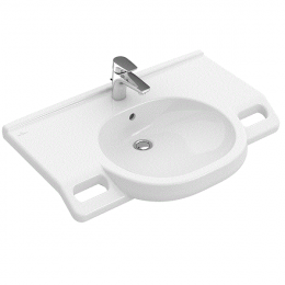 Раковина, Villeroy&Boch, O'Novo Vita, шгв 800*550*190, отверстия для смесителя-1, цвет-альпийский белый