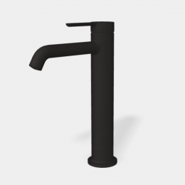 Смеситель для раковины, Fima Carlo Frattini, Snap, цвет-чёрный матовый