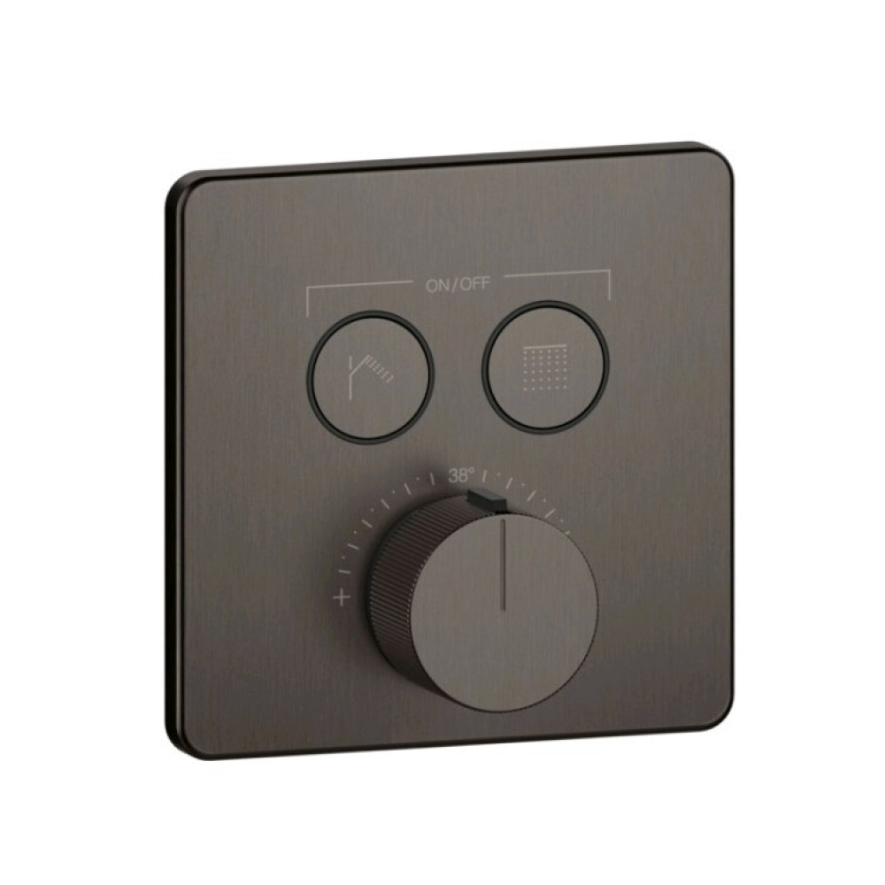 Смеситель для душа, Gessi, HI-FI Comfort, на 2 потребителя, цвет-Black Metal Brushed PVD