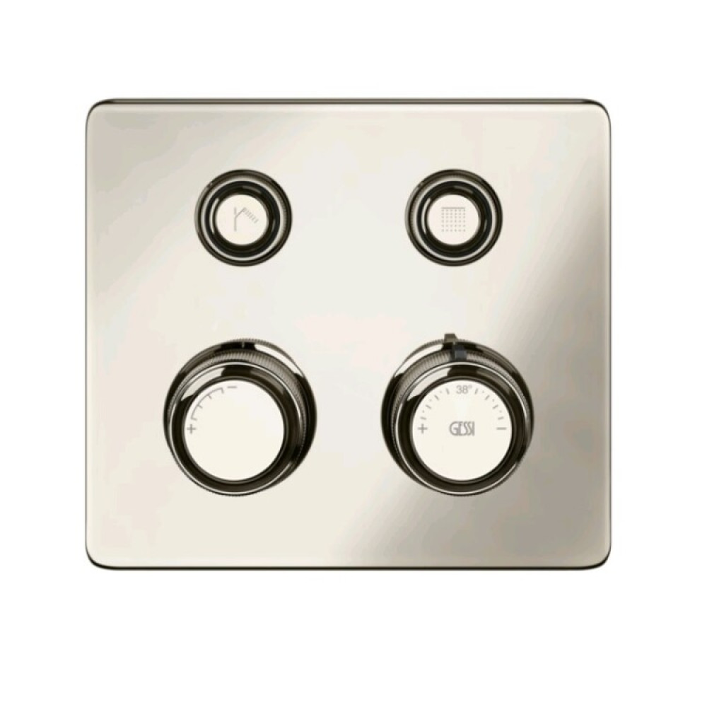 Смеситель для душа, Gessi, Hi-Fi Eclectic, на 2 потребителя, цвет-Nickel PVD