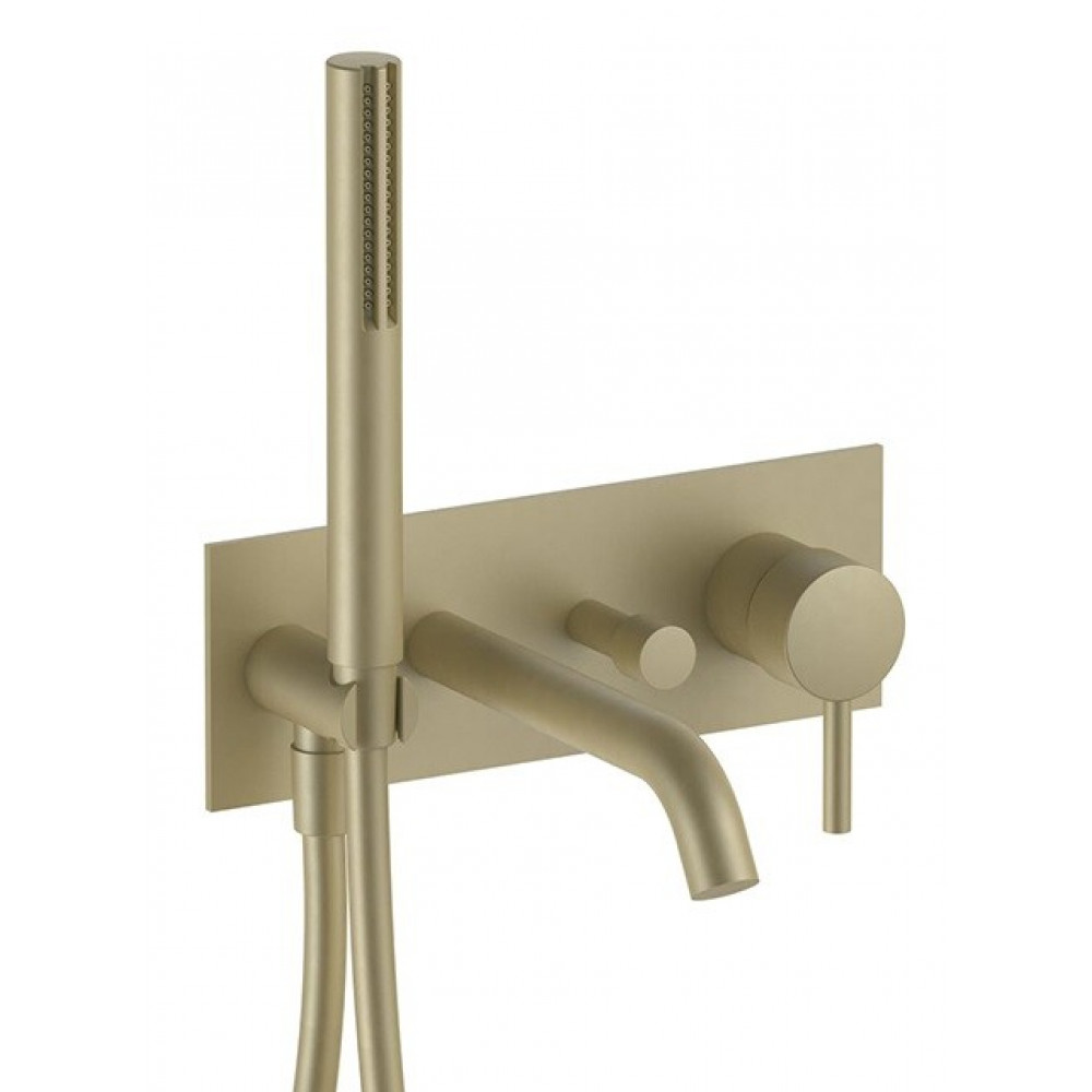 Смеситель для ванны и душа, Fantini, Nostromo, цвет-Matt British Gold PVD