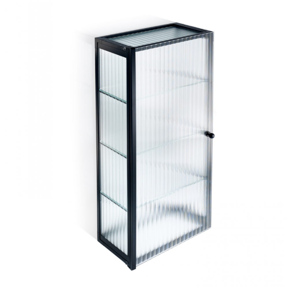 Шкаф стеклянный, Decor Walther, S 3, шгв 350*190*800, цвет-черный матовый