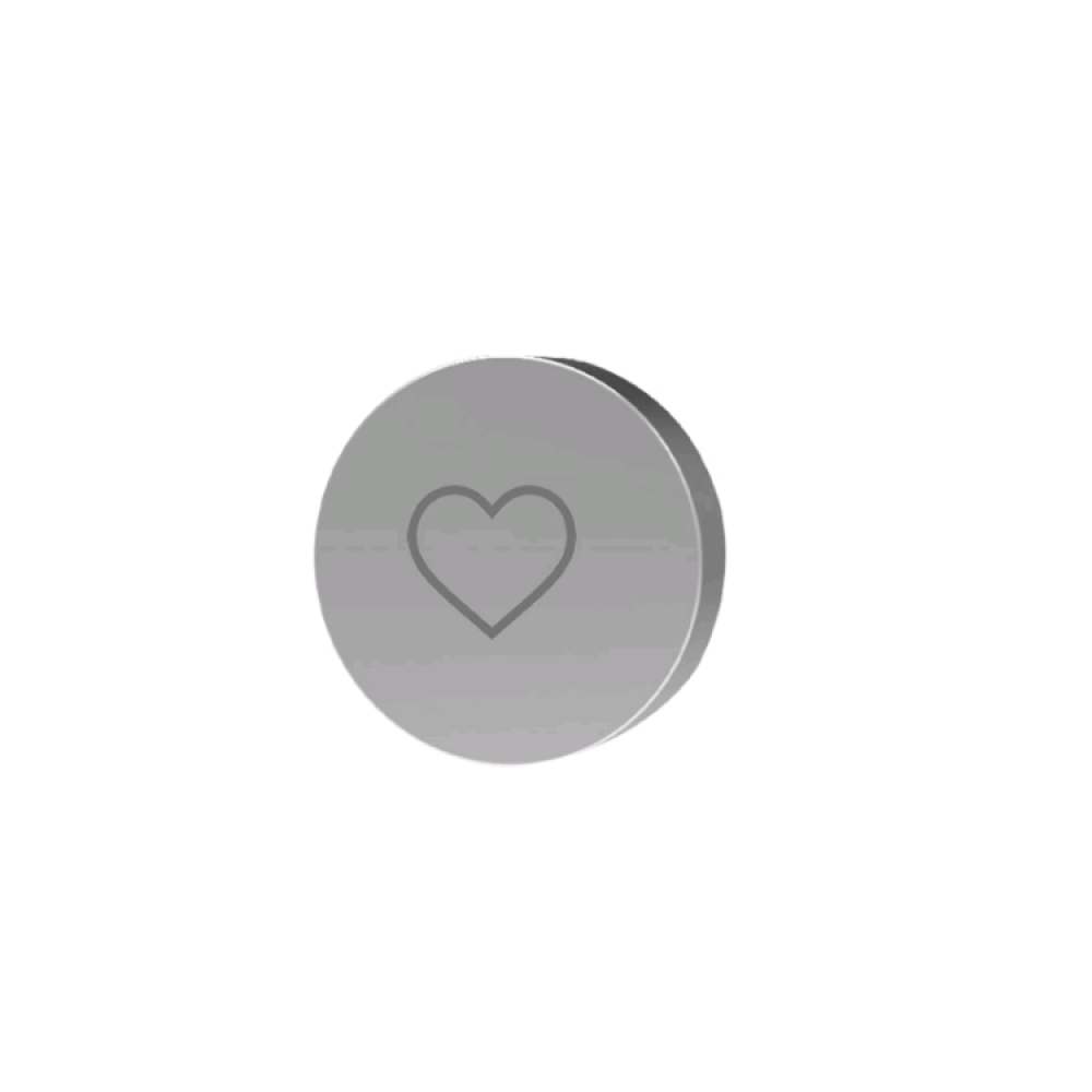 Кнопка сердце, Fima Carlo Frattini, Switch, цвет-шампань брашированная (Brushed Champagne)