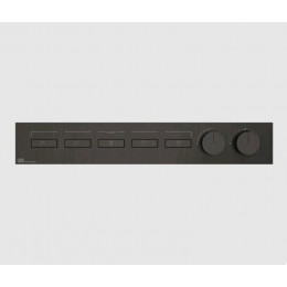 Смеситель для душа, Gessi, HI-FI, на 5 потребителей, цвет-Black Metal Brushed PVD