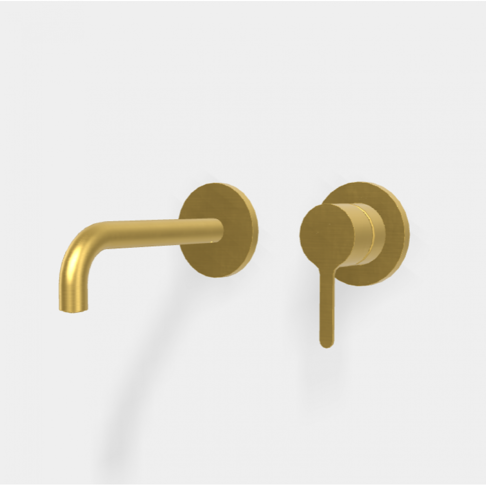 Смеситель для раковины, Fima Carlo Frattini, Snap, цвет-золото брашированное