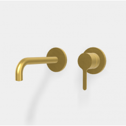 Смеситель для раковины, Fima Carlo Frattini, Snap, цвет-золото брашированное