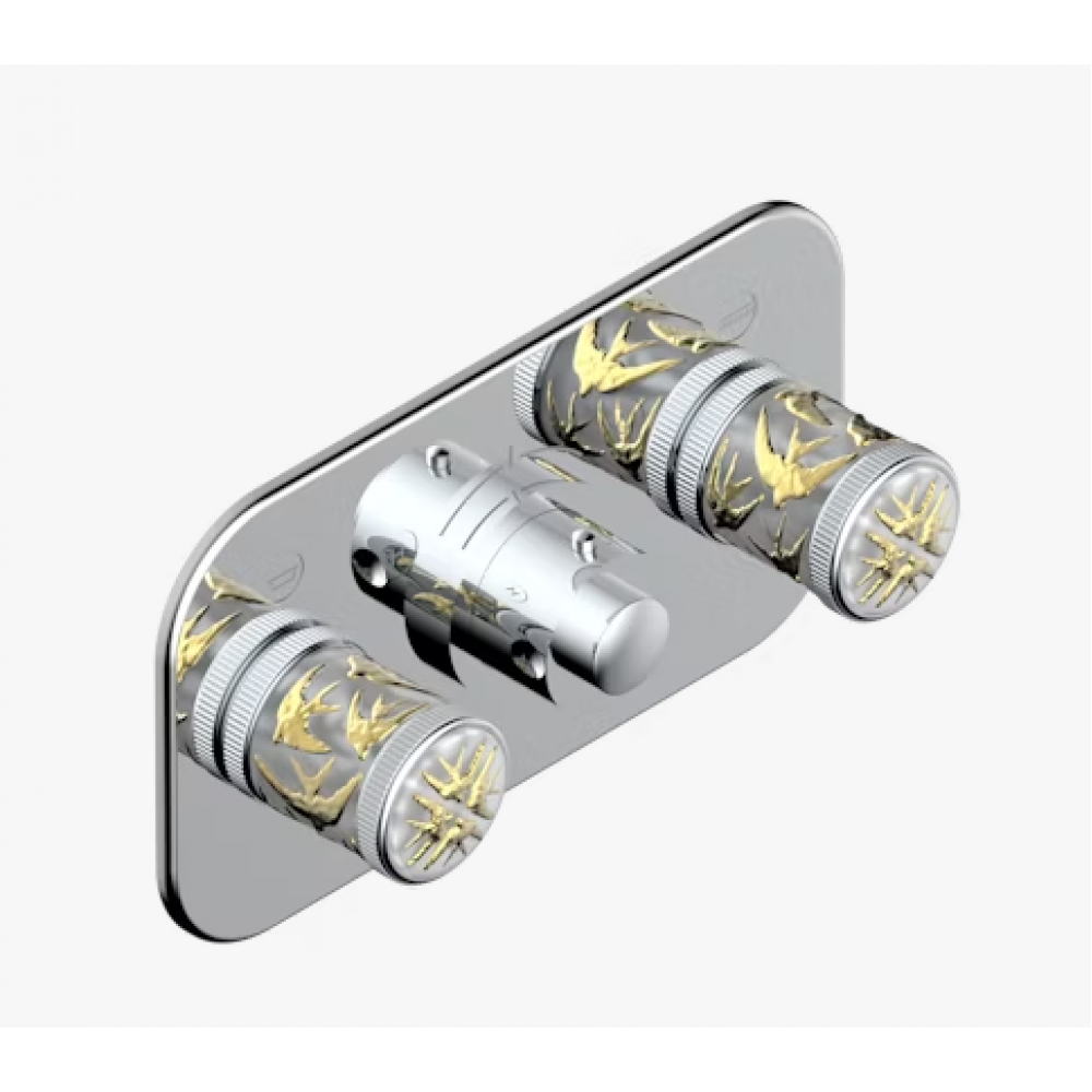 Смеситель для душа, THG, Hirondelles Gold stamped, цвет-хром