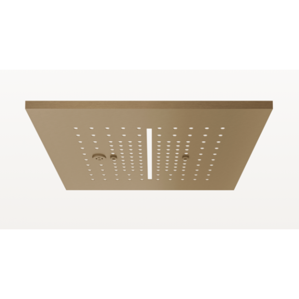Верхний душ, Gessi, Minimali, 350*350, цвет-Brushed Brass PVD