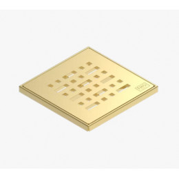Трап, THG, с боковым выпуском, DN-50, дизайн-с перфорацией, цвет решетки-золото матовое