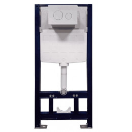 Инсталляция, Splendy, Stable, для унитаза, шгв 500*155*1100, клавиша смыва-есть, с круглыми кнопками, цвет клавиши-хром