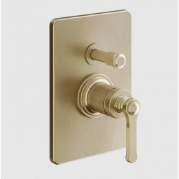 Смеситель для душа, Gessi, VENTI20, на 2 потребителя, цвет-Warm Bronze Brushed PVD