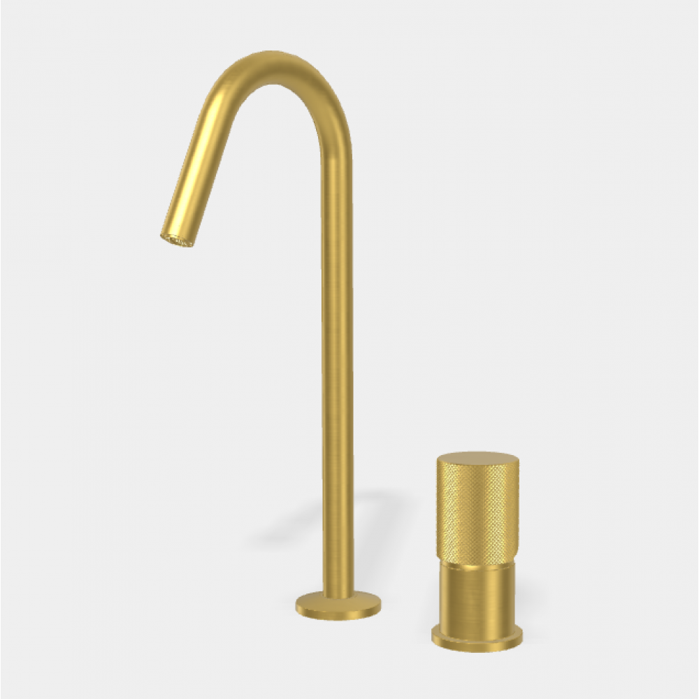 Смеситель для раковины, Fima Carlo Frattini, Spillo Tech, G COLLECTION, цвет-золото брашированное