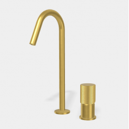 Смеситель для раковины, Fima Carlo Frattini, Spillo Tech, G COLLECTION, цвет-золото брашированное