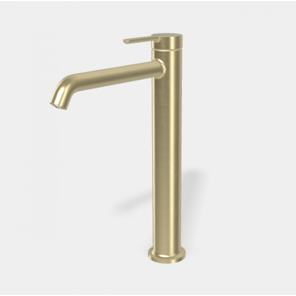 Смеситель для раковины, Fima Carlo Frattini, Snap, цвет-шампань брашированная