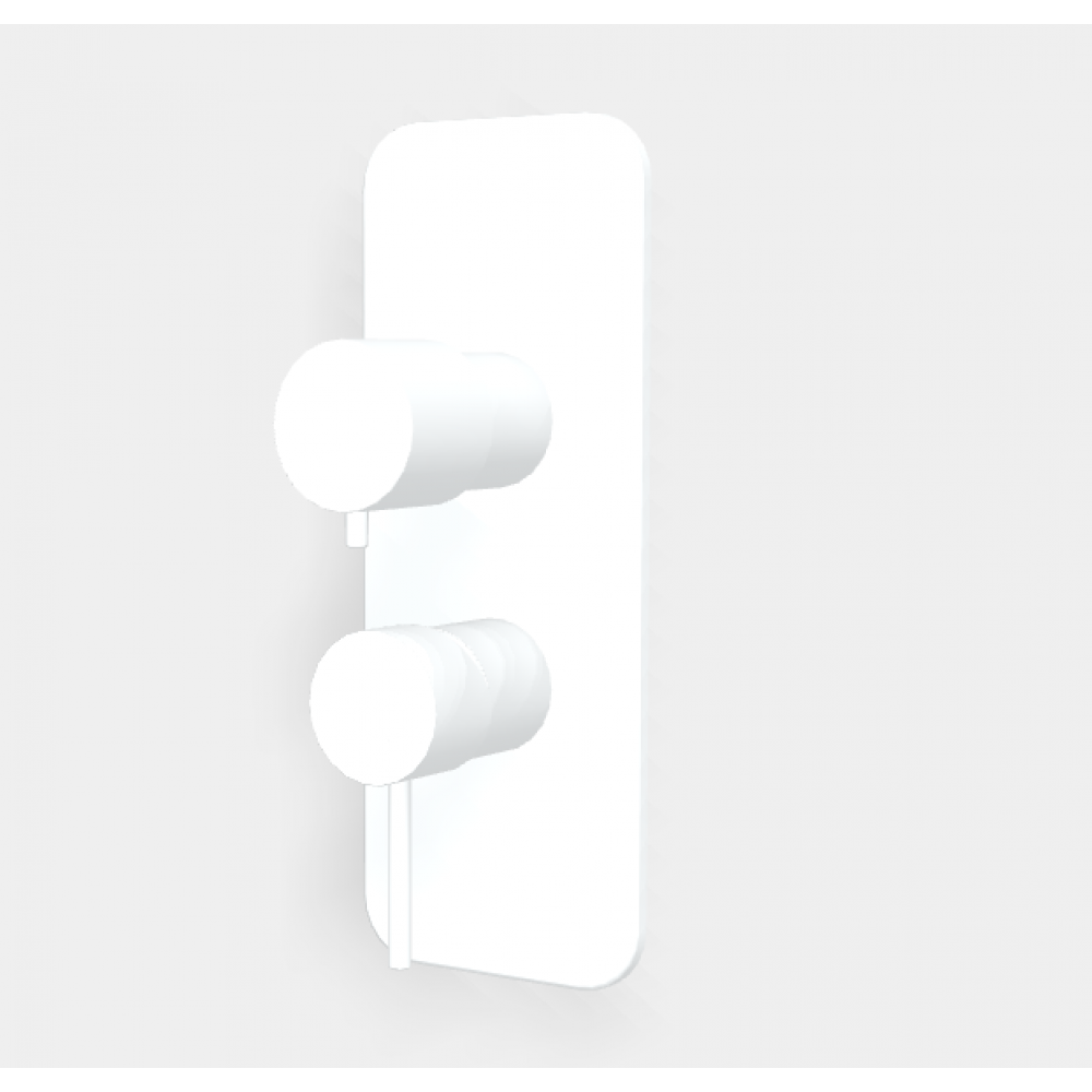 Смеситель для душа, Fima Carlo Frattini, Spillo Up, на 2/3 потребителя, цвет-белый матовый