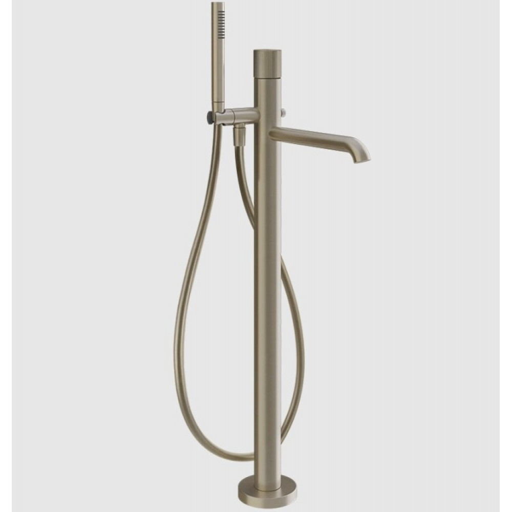 Смеситель для ванны и душа, Gessi, Habito Rigato, цвет-Finox Brushed Nickel