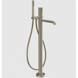 Смеситель для ванны и душа, Gessi, Habito Rigato, цвет-Finox Brushed Nickel