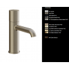 Смеситель для раковины, Gessi, Habito Unito, цвет-Black Metal Brushed PVD