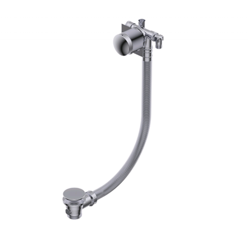 Слив-перелив, Ritmonio, для ванны, цвет-хром брашированный