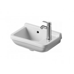 Раковина, Duravit, Starck 3, шгв 400*260*190, отверстия для смесителя-1 справа, WonderGliss, цвет-белый